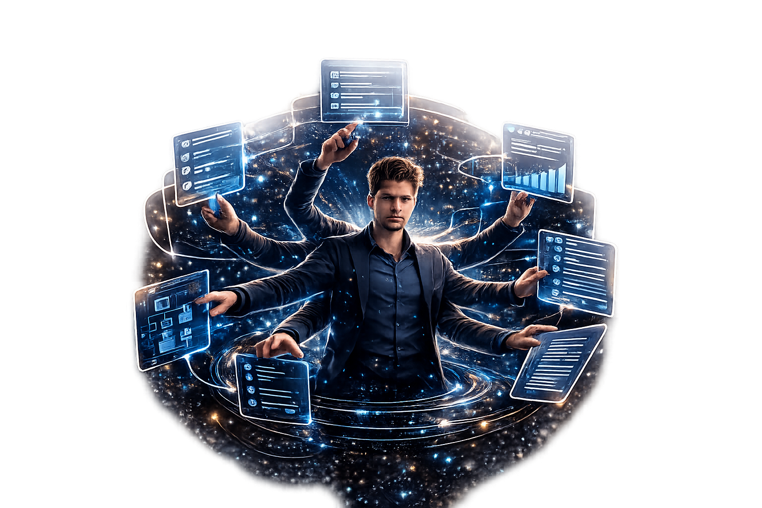 Visualization of AI agents and multi-step AI workflows in business processes