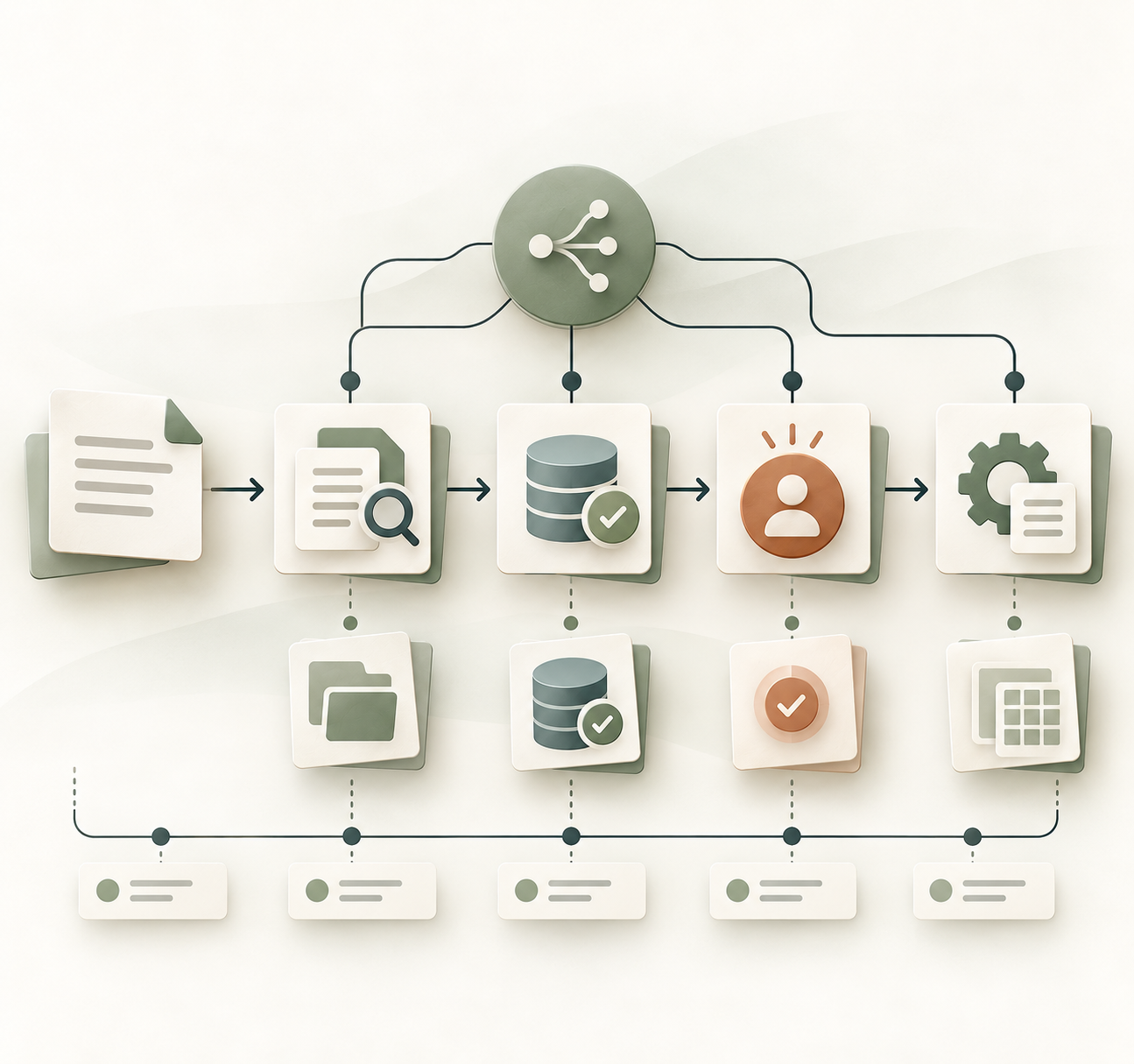 Visualization of AI agents and multi-step AI workflows in business processes